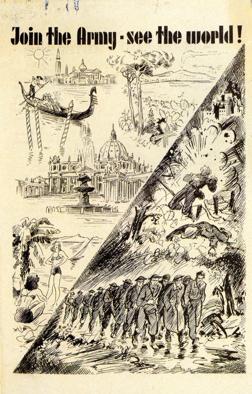 Propaganda. Gå med i armén - se världen! 1940 av Unknown