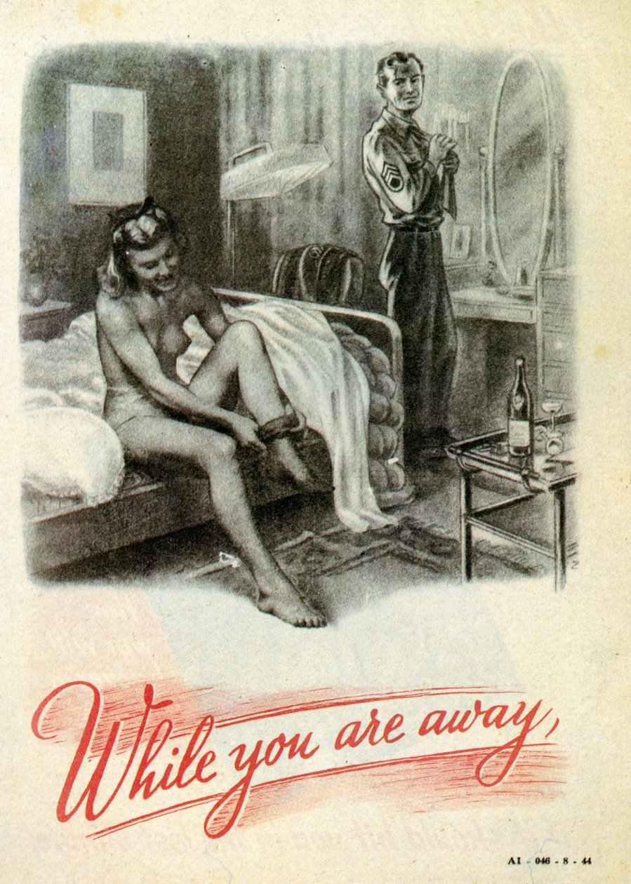 Ironisk propaganda mot britterna. Medan du är borta. 1940 av Unknown
