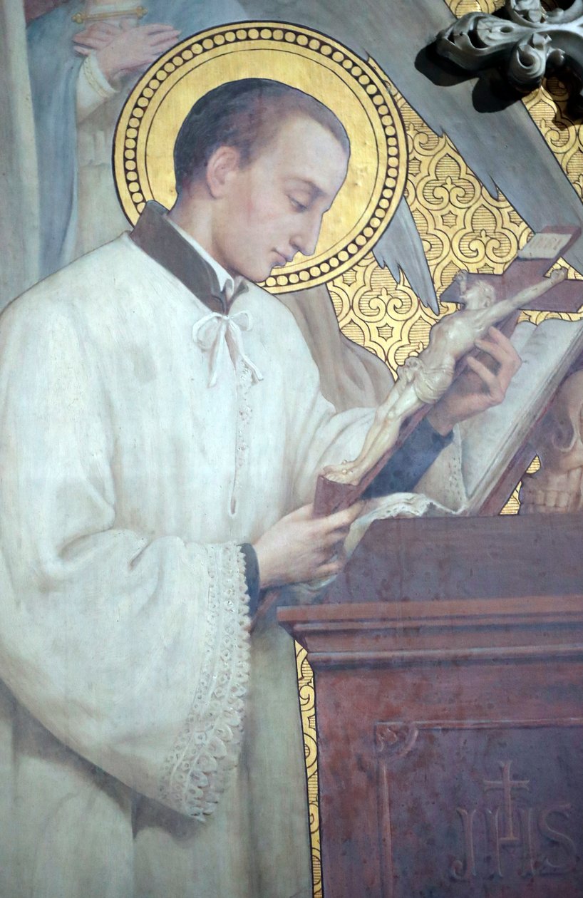 Saint Nizier kyrka, Saint Aloysius de Gonzaga av Claudius Barrot (1845-1908), Lyon, Frankrike av Unknown
