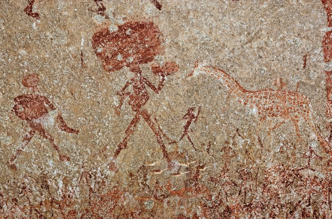 San (bushmen) målning, Sydafrika av Unknown