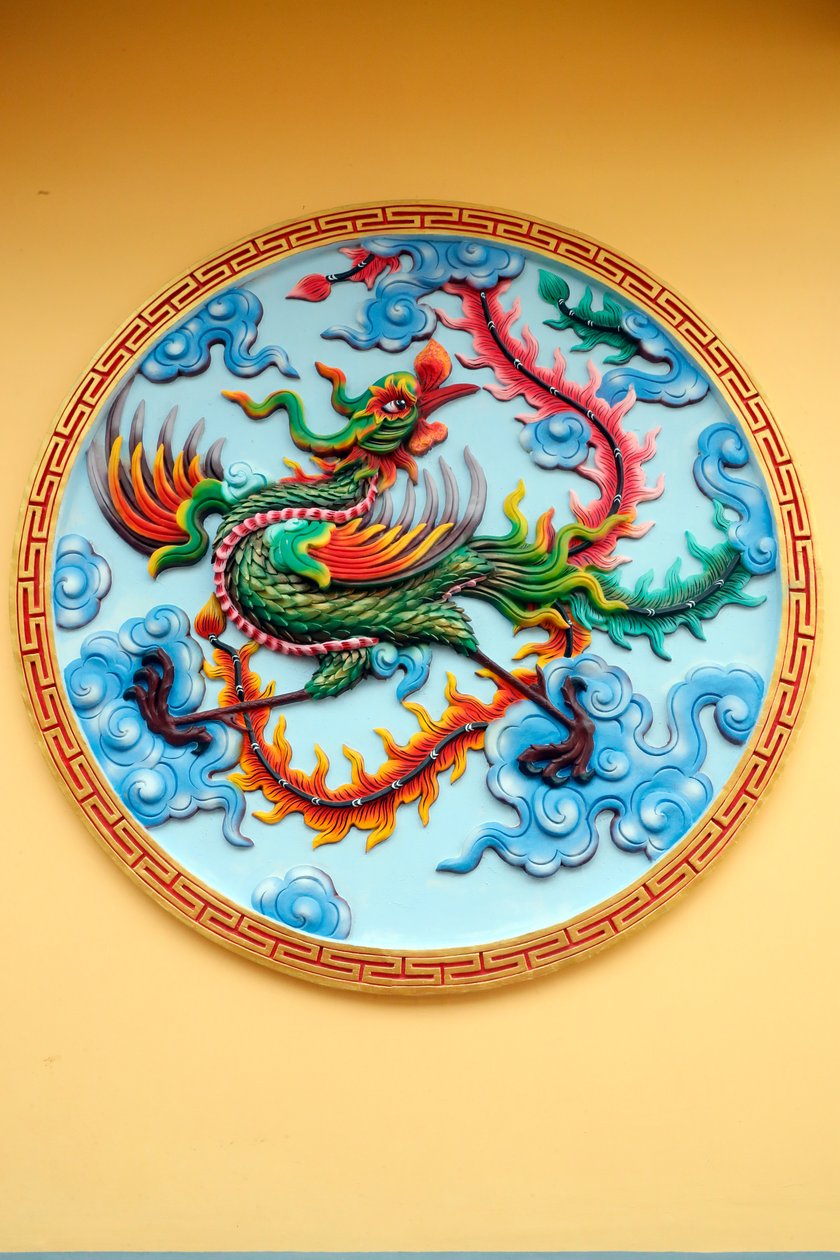 Sung Hung-pagoden. Kinesisk phoenix skulptur. Phu Quoc. Vietnam. av Unknown