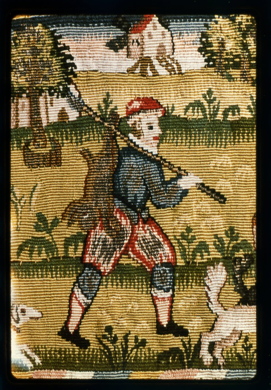 Gobelängvalans som visar jaktscener, engelska, Sheldon, tidigt 1600-tal av Unknown