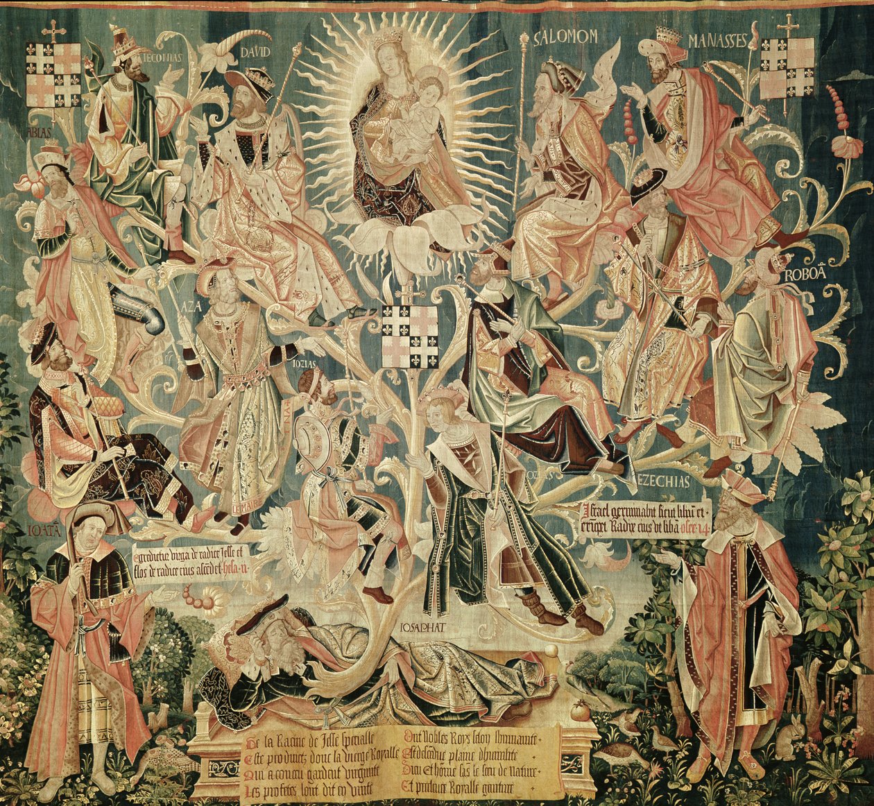 The Tree of Jesse, scener ur Jungfruns liv, 1530 (se även 61162-64) av Unknown