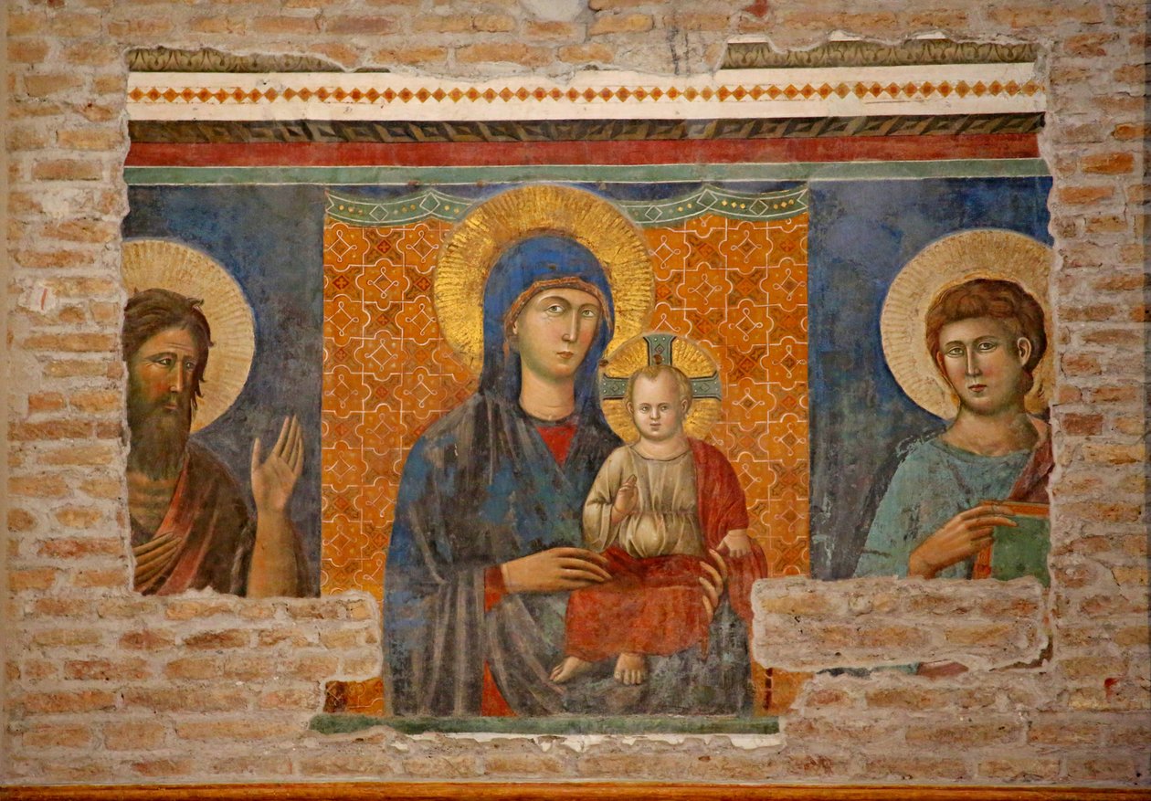 Jungfrun och barnet med St John the Baptist och St John, i kapellet i Saint Pasqual Baylon av Unknown