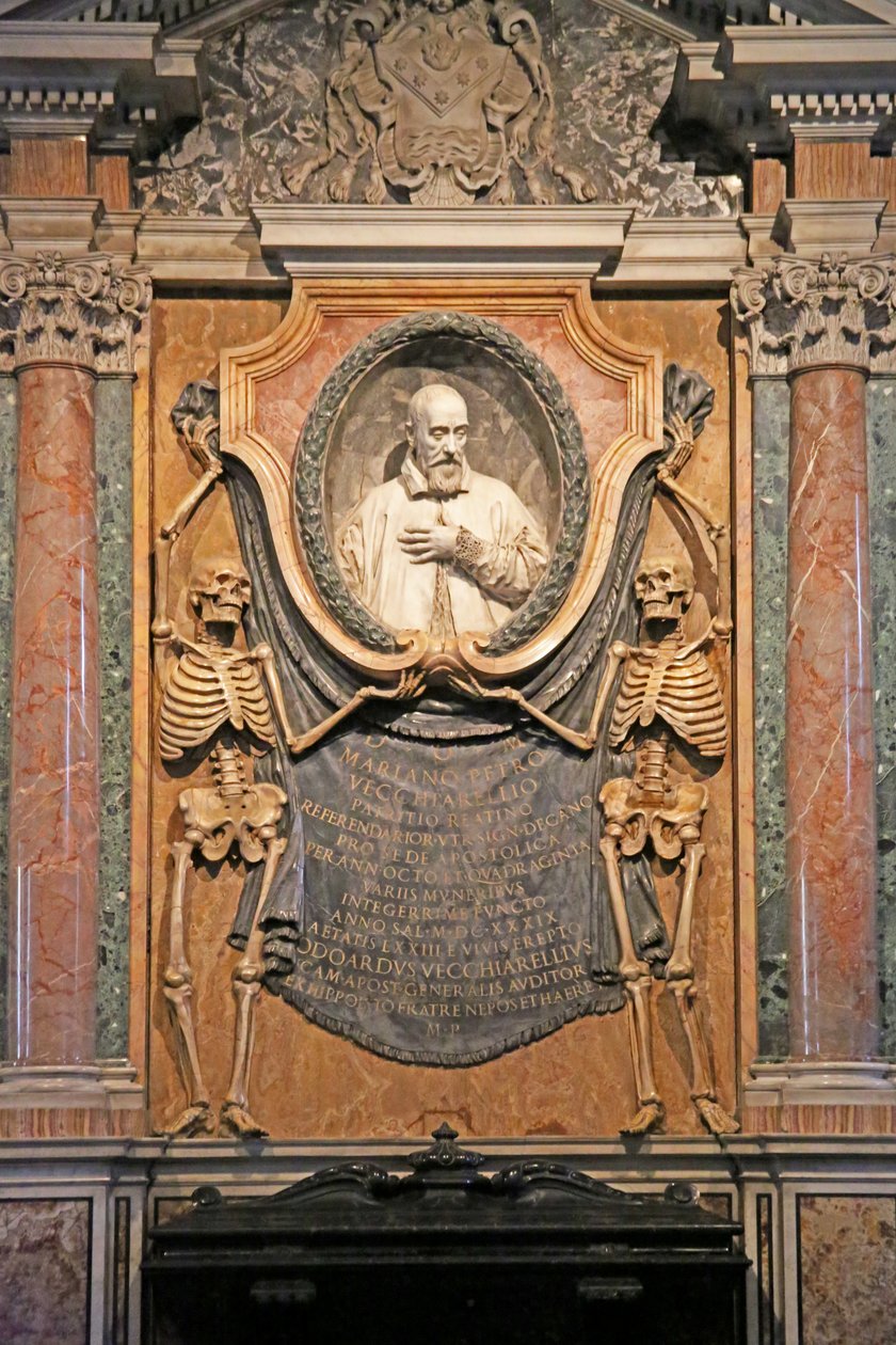 Utsikt över kardinal Cinthio Aldobrandinos grav, Rom, Italien av Unknown