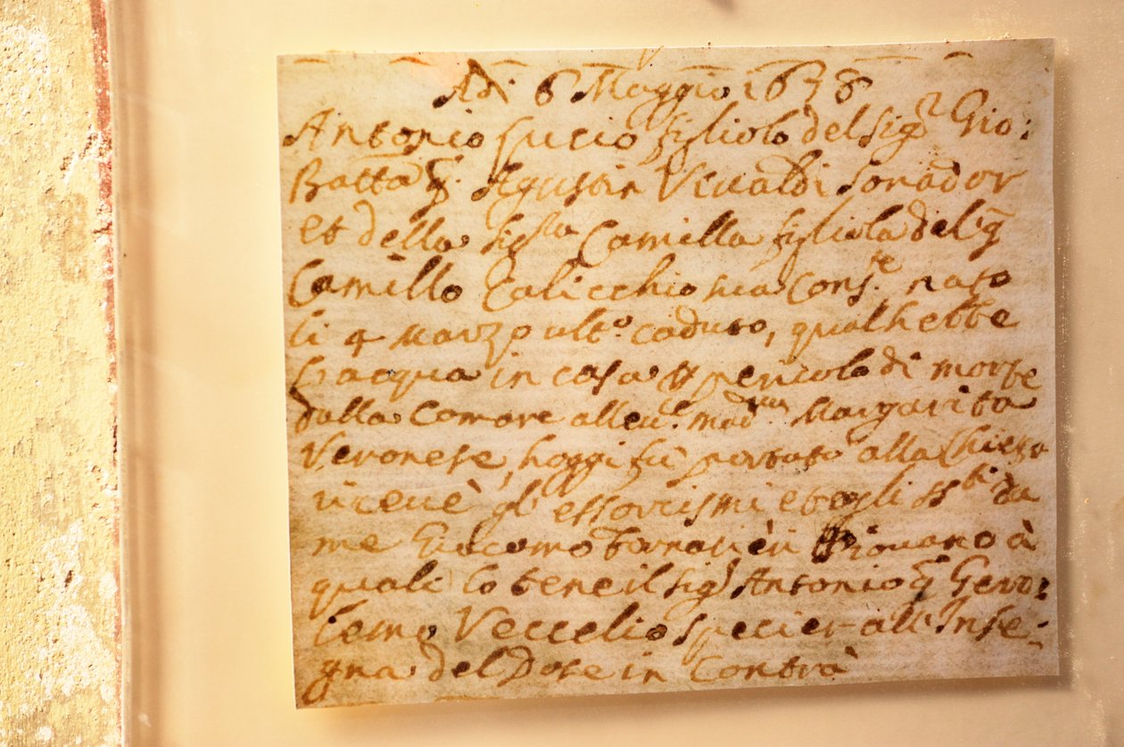 Vivaldi dopcertifikat av Unknown