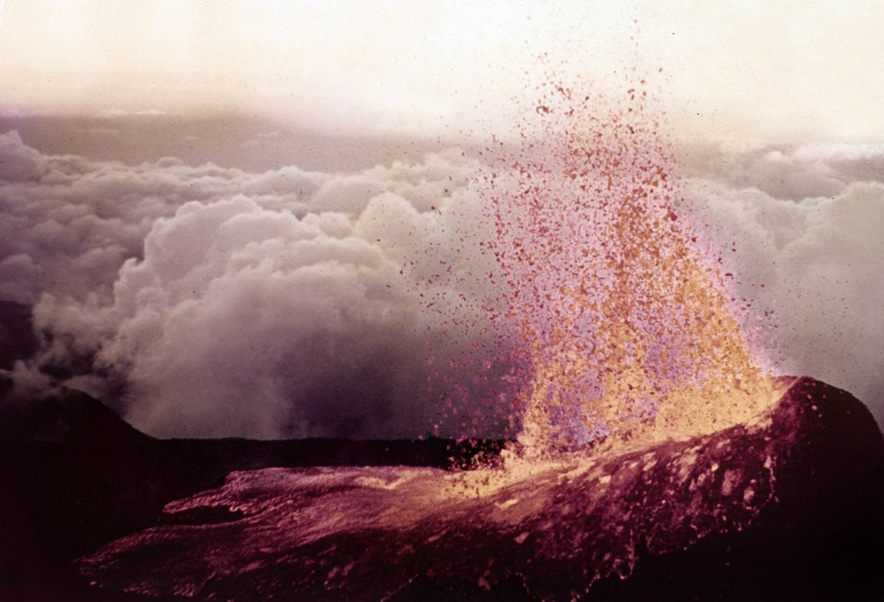 Vulkanutbrott, Piton de la Fournaise av Unknown