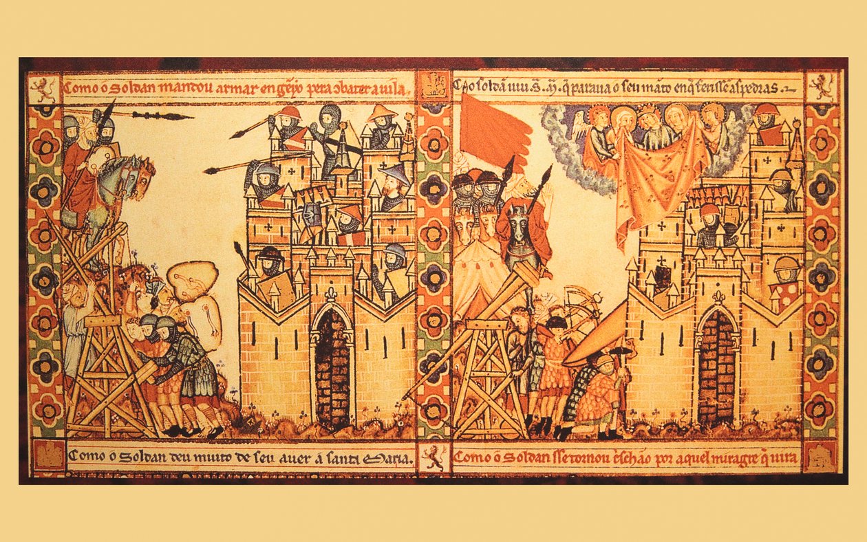 Vapen som användes vid belägring och försvar av slott på 1200-talet av Unknown