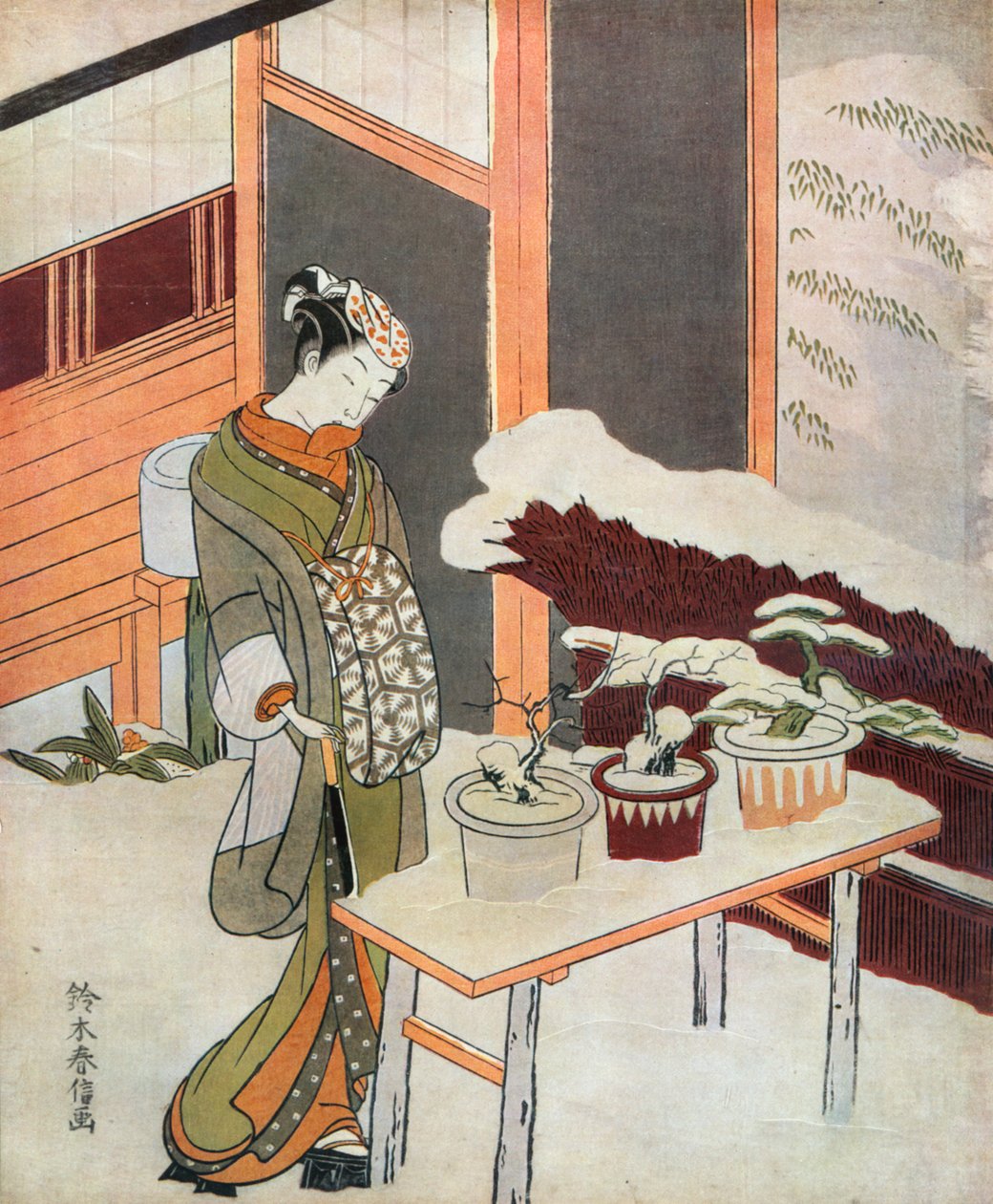 Ung japansk kvinna in av Unknown