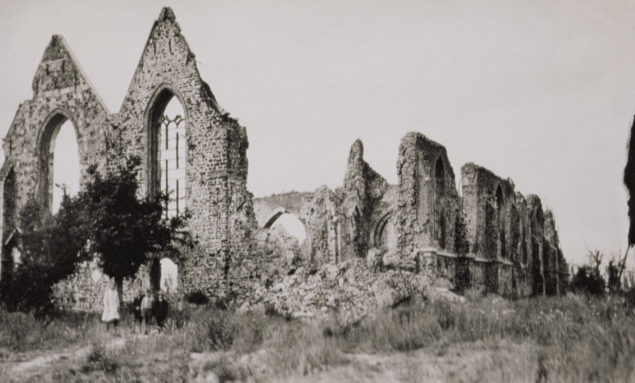 Church at Neuve Eglise, Belgium, destroyed during World War One, 1919  av American Photographer