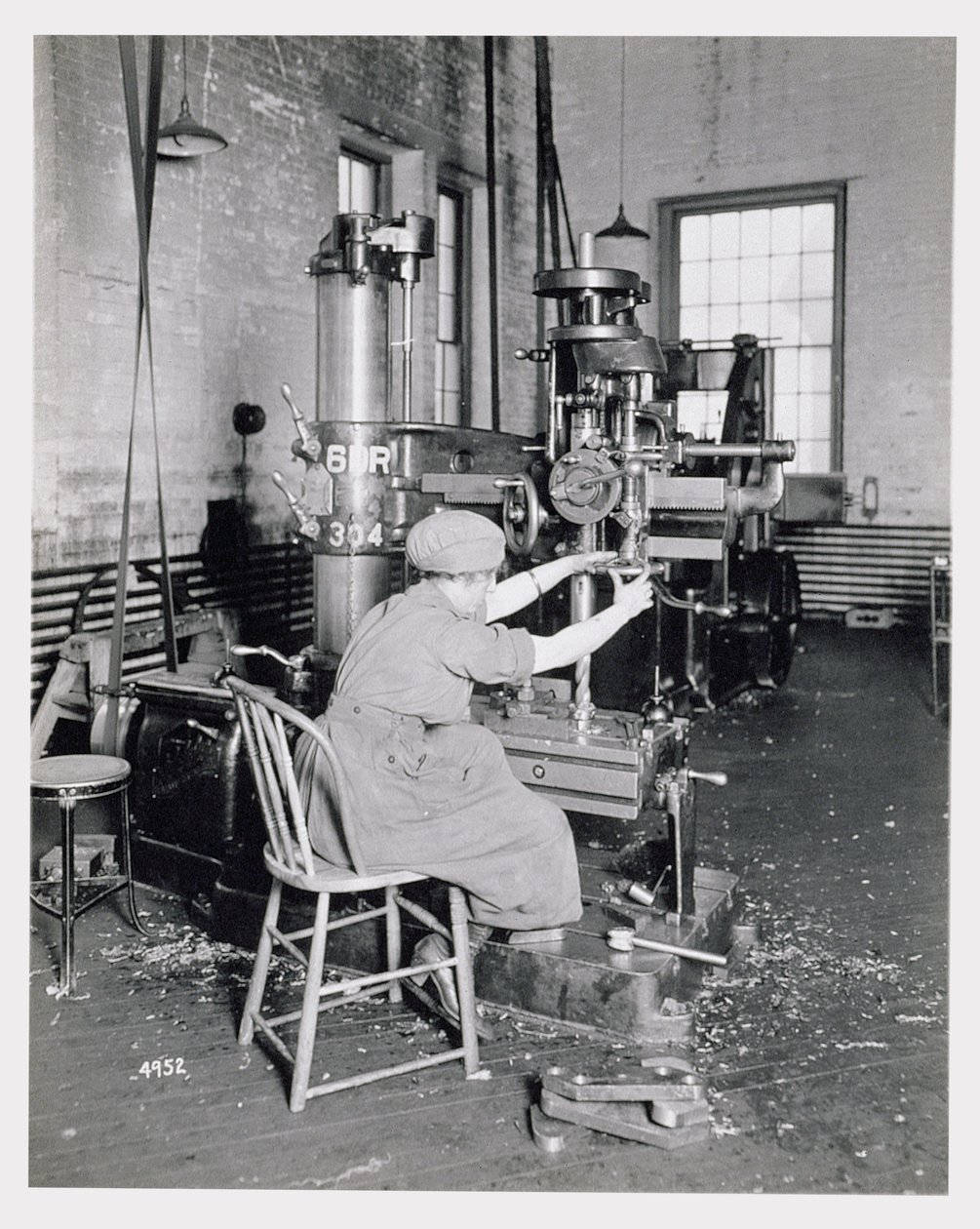 Female worker in a factory during World War One, c.1917  av American Photographer