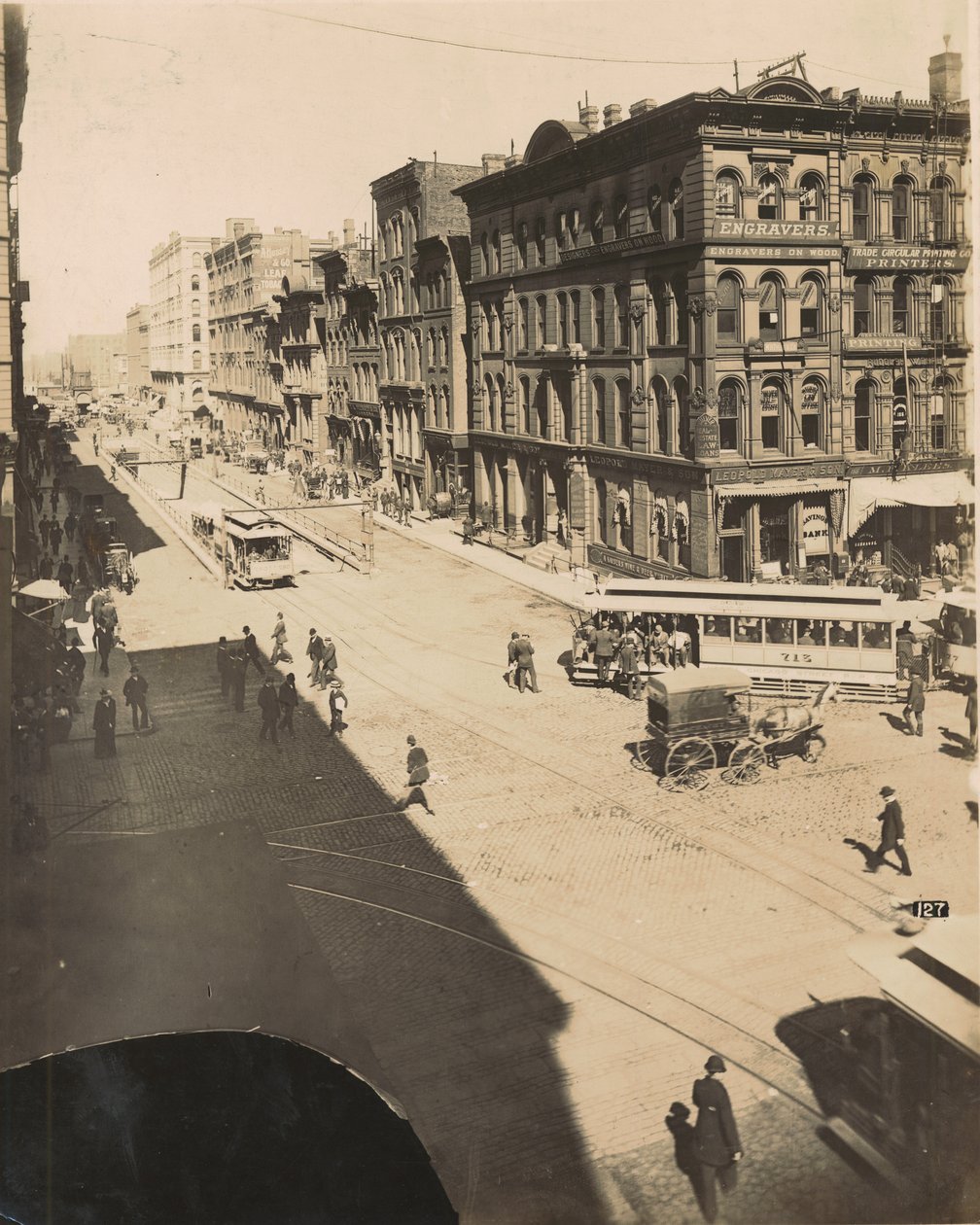 LaSalle Street, norr om Randolph Street, 1890 av American Photographer