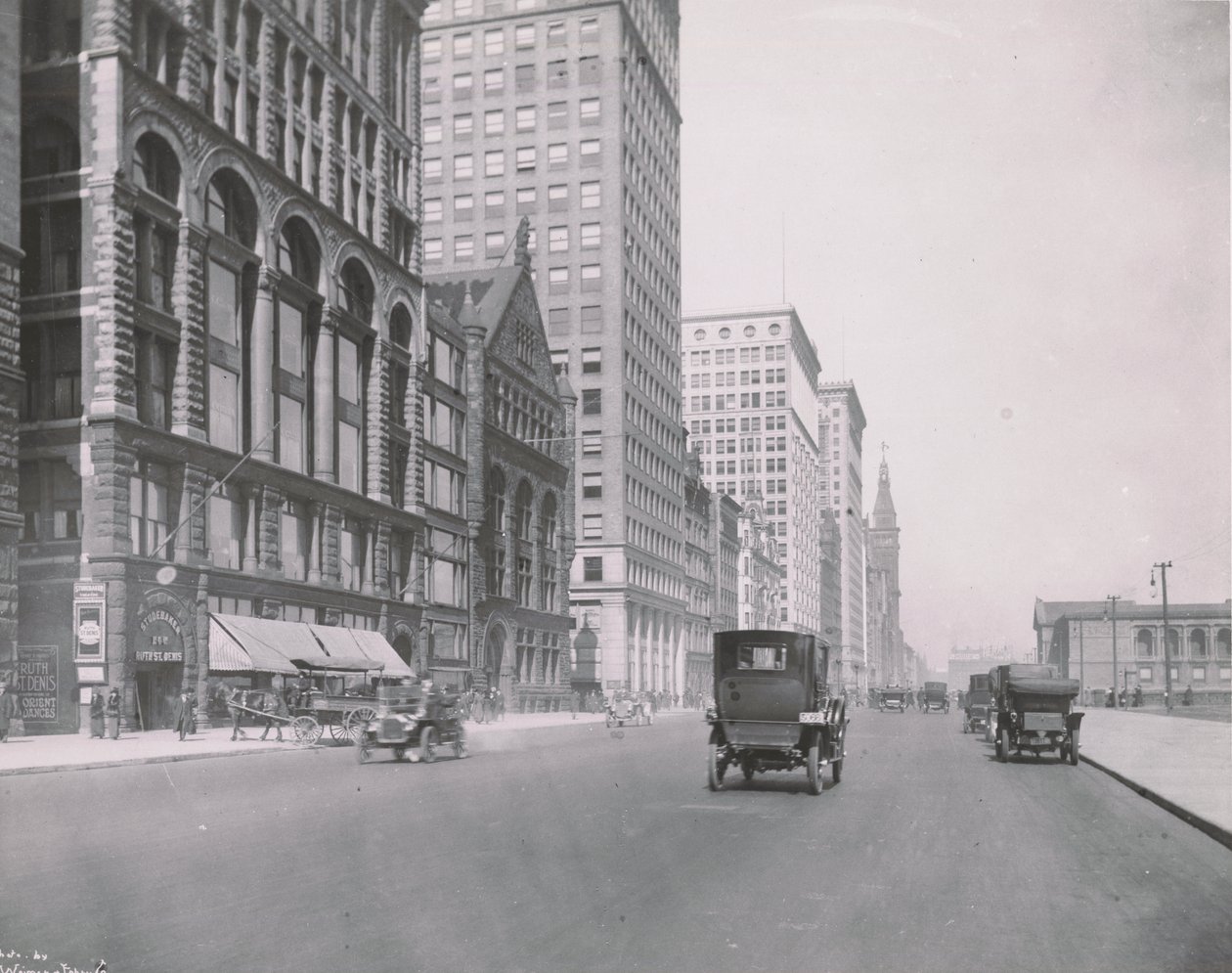 Utsikt över Michigan Avenue, Chicago, norr från kongressen, 1911 av American Photographer
