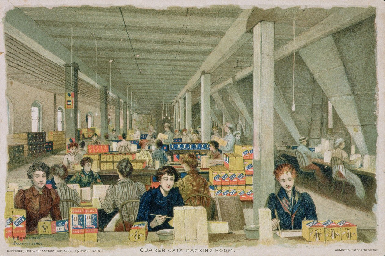 A Quaker Oats packing room, 1893  av American School