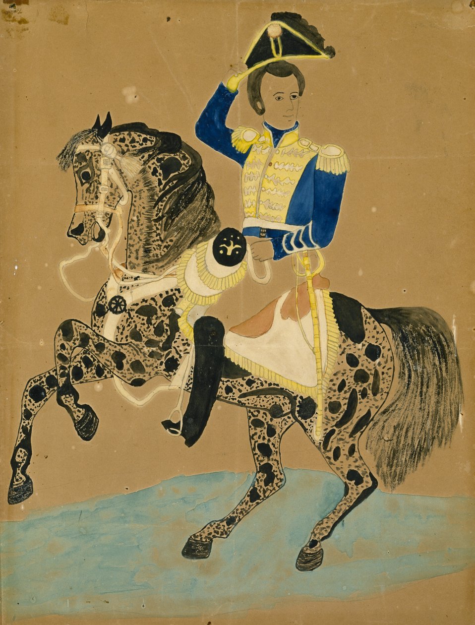 Andrew Jackson, ca 1800-1850 (akvarell på papper) av American School