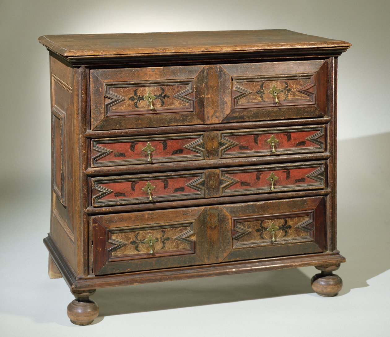 Chest of Drawers, Massachusetts, 1680-1700 (ek & furu & trä) av American School