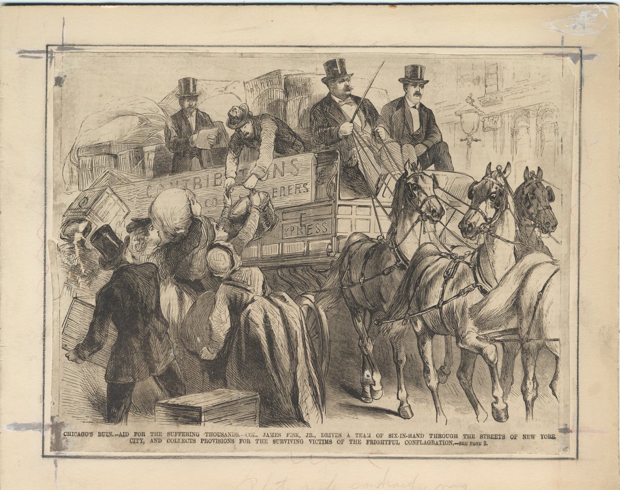 Chicagos Ruin - Hjälp till de lidande tusentals, 1871 av American School