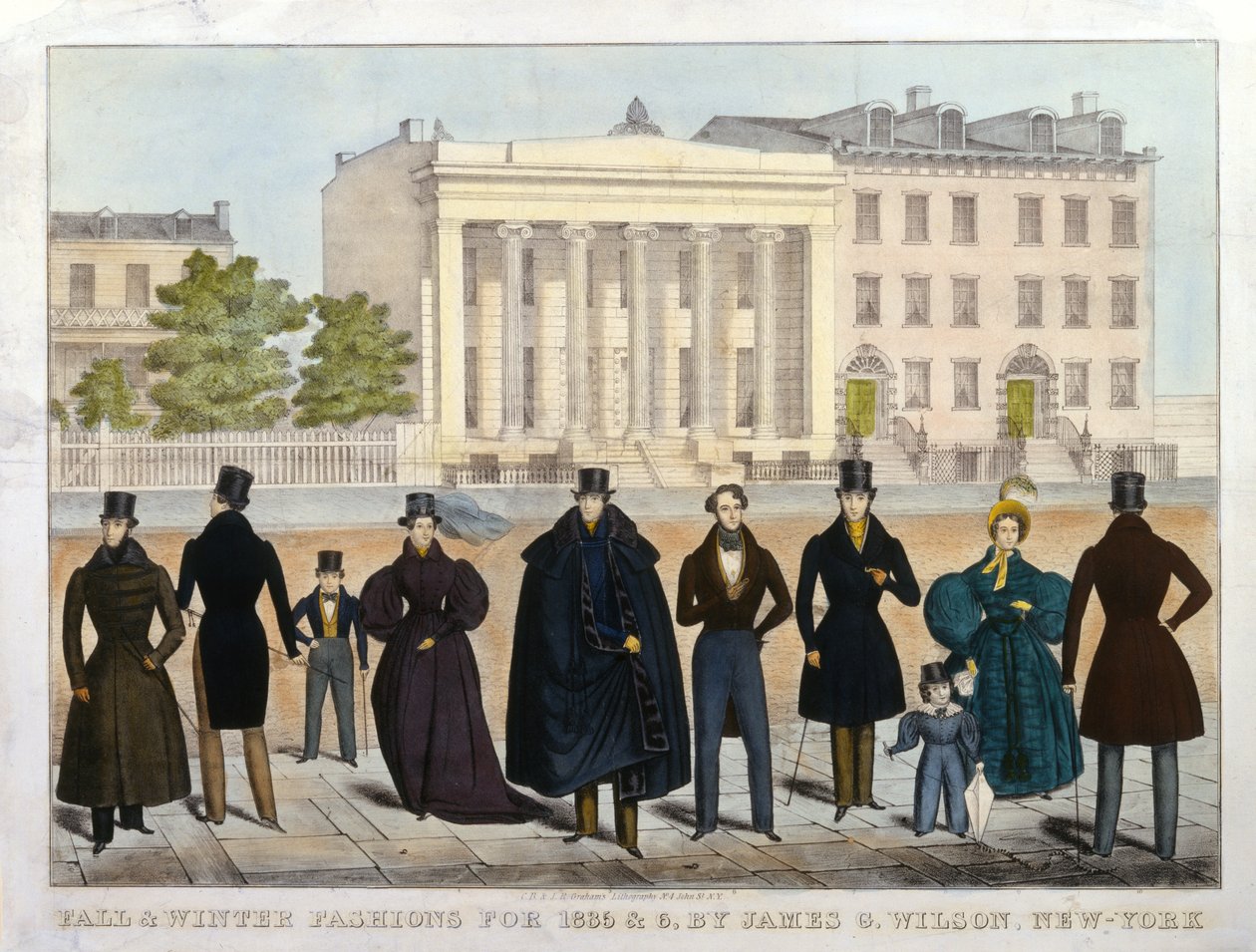 Höst- och vintermode för 1835 och 36, av James G. Wilson, New York, 1835-36 av American School