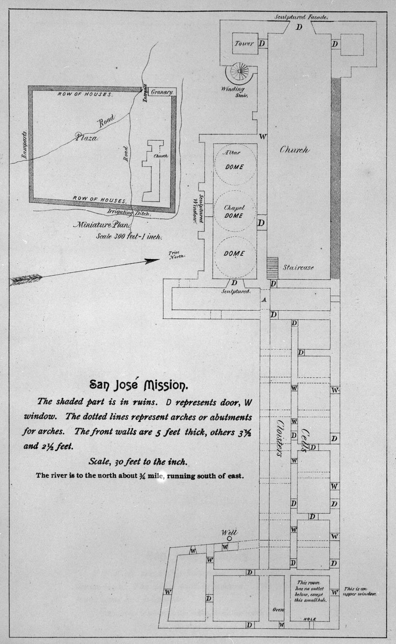 Layout of the San Jose y San Miguel de Aguayo Mission   av American School