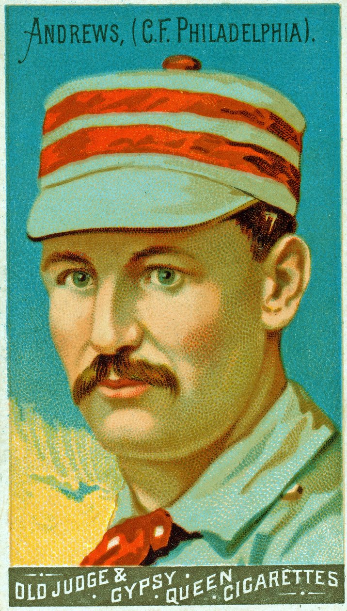 Porträtt av Ed Andrews, Philadelphia Quakers, 1887 av American School