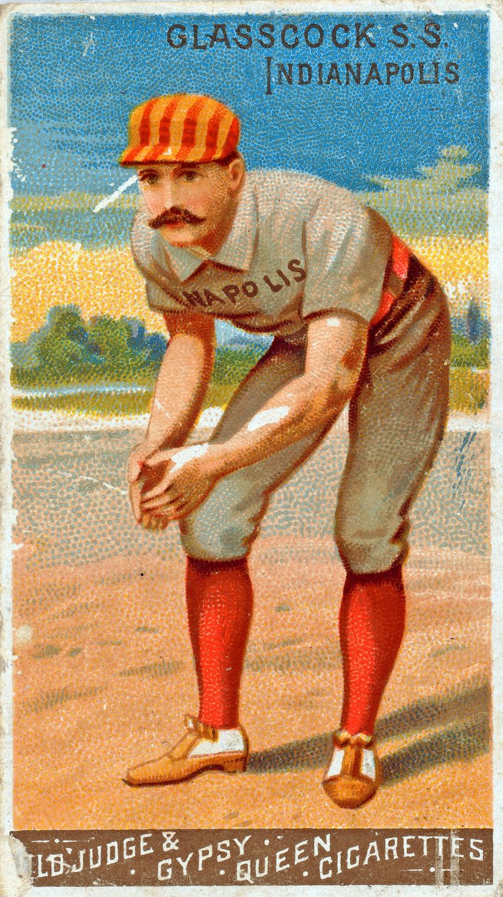 Porträtt av Jack Glasscock, 1887 av American School