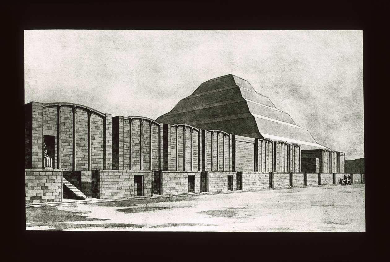 Stegpyramid och kapell, Sakkara, 3:e dynastin av American School