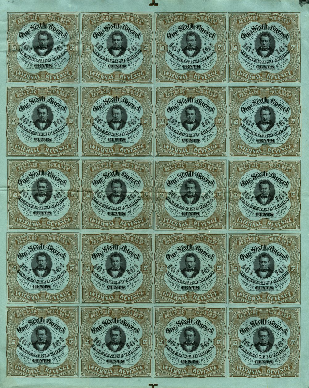 Skattemärken, 1878 av American School