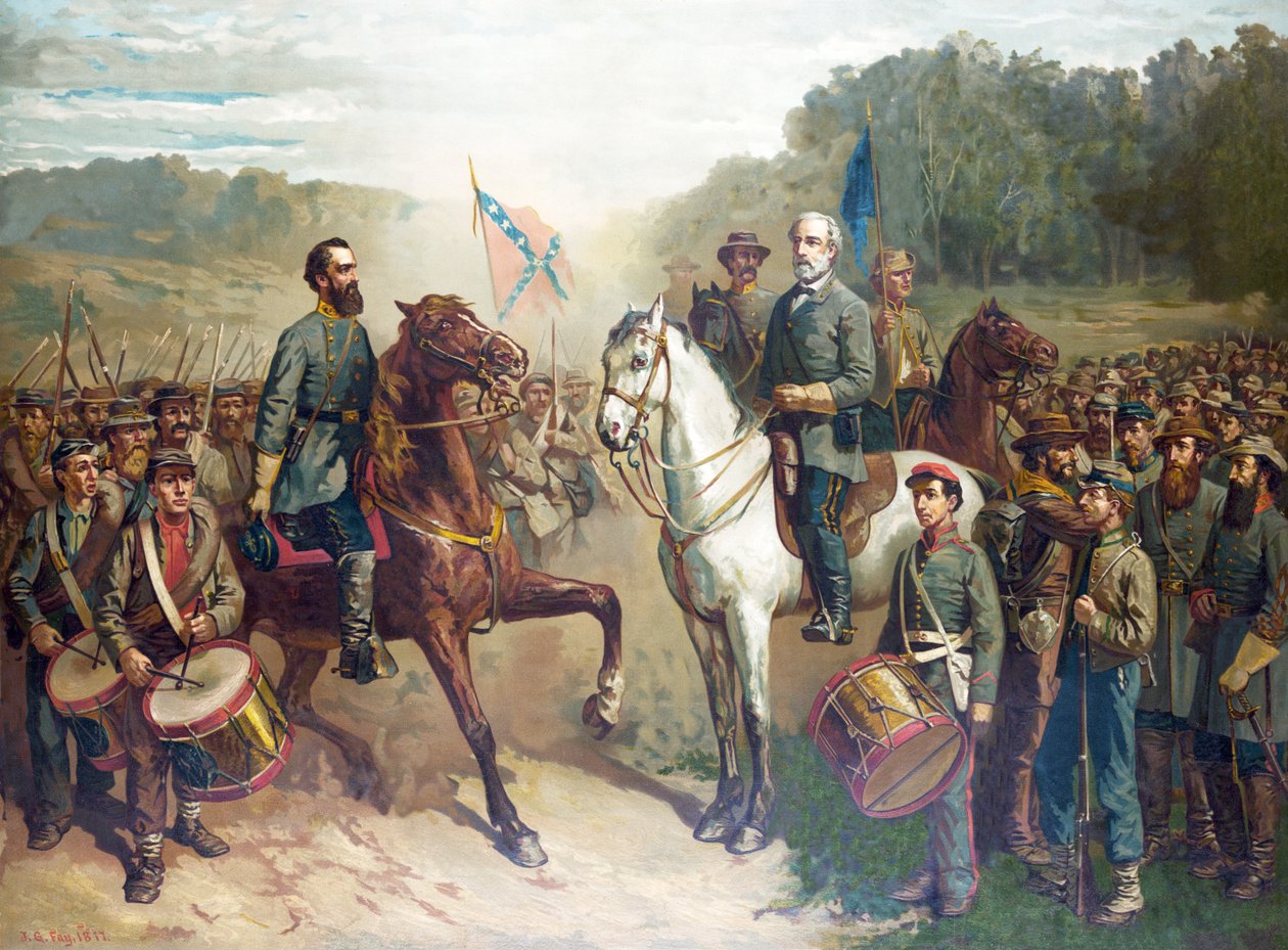 Det sista mötet mellan generalerna Lee och Jackson, pub. 1879 av American School