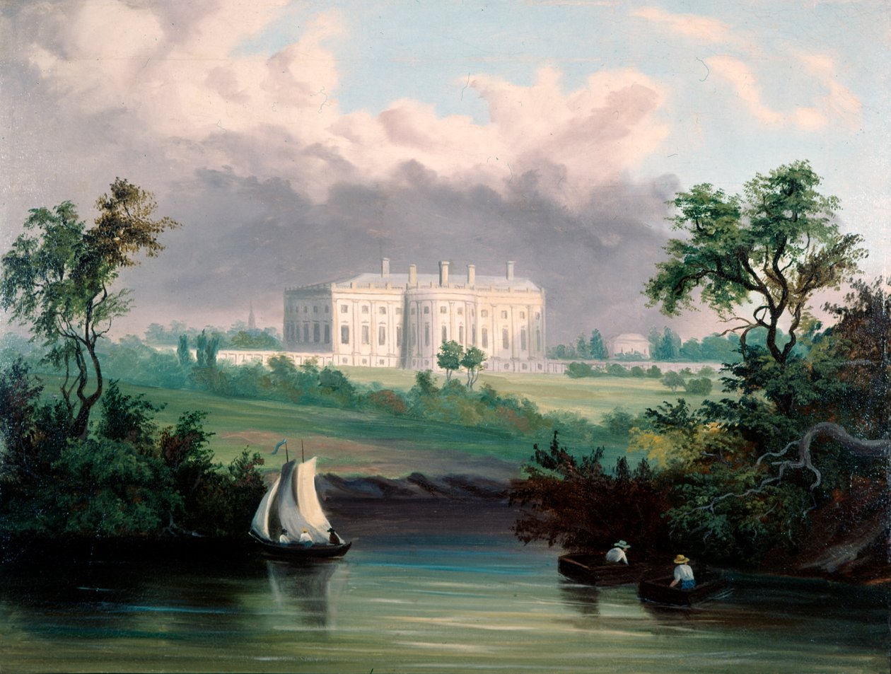 Vita huset, Washington, D.C., ca 1845 av American School