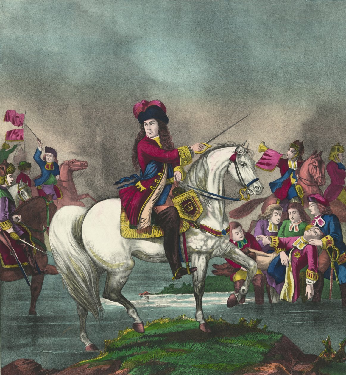 William III i slaget vid Boyne, 1874 av American School