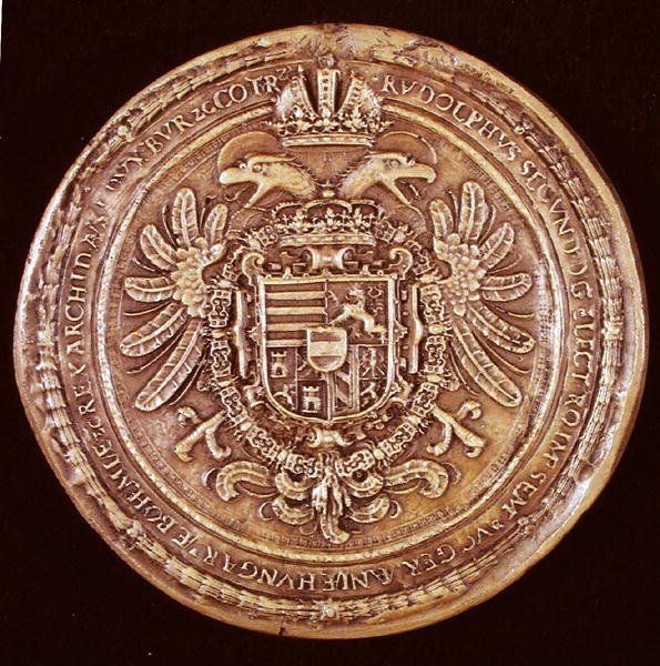 Kejsar Rudolf II:s (1552-1612) sigill 1603 av Austrian School