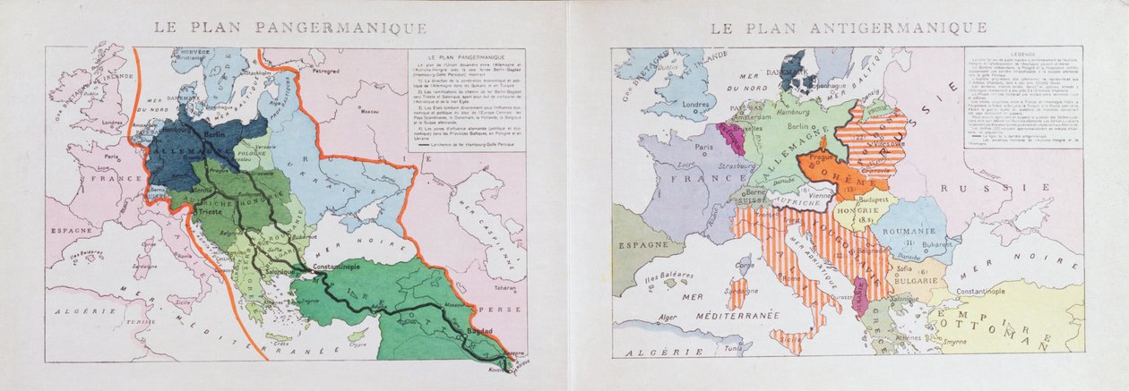 Pangermanska och antigermanska planer för delning av Europa efter det stora kriget 1914, ca 1917 av Czech School