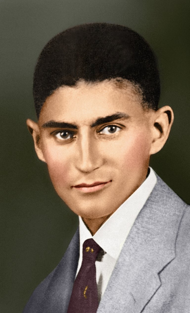 Porträtt av Franz Kafka, (1883 - 1924) av Czech School