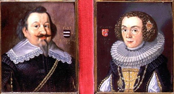 Porträtt av en man och hans hustru, 1600-talet av Dutch School