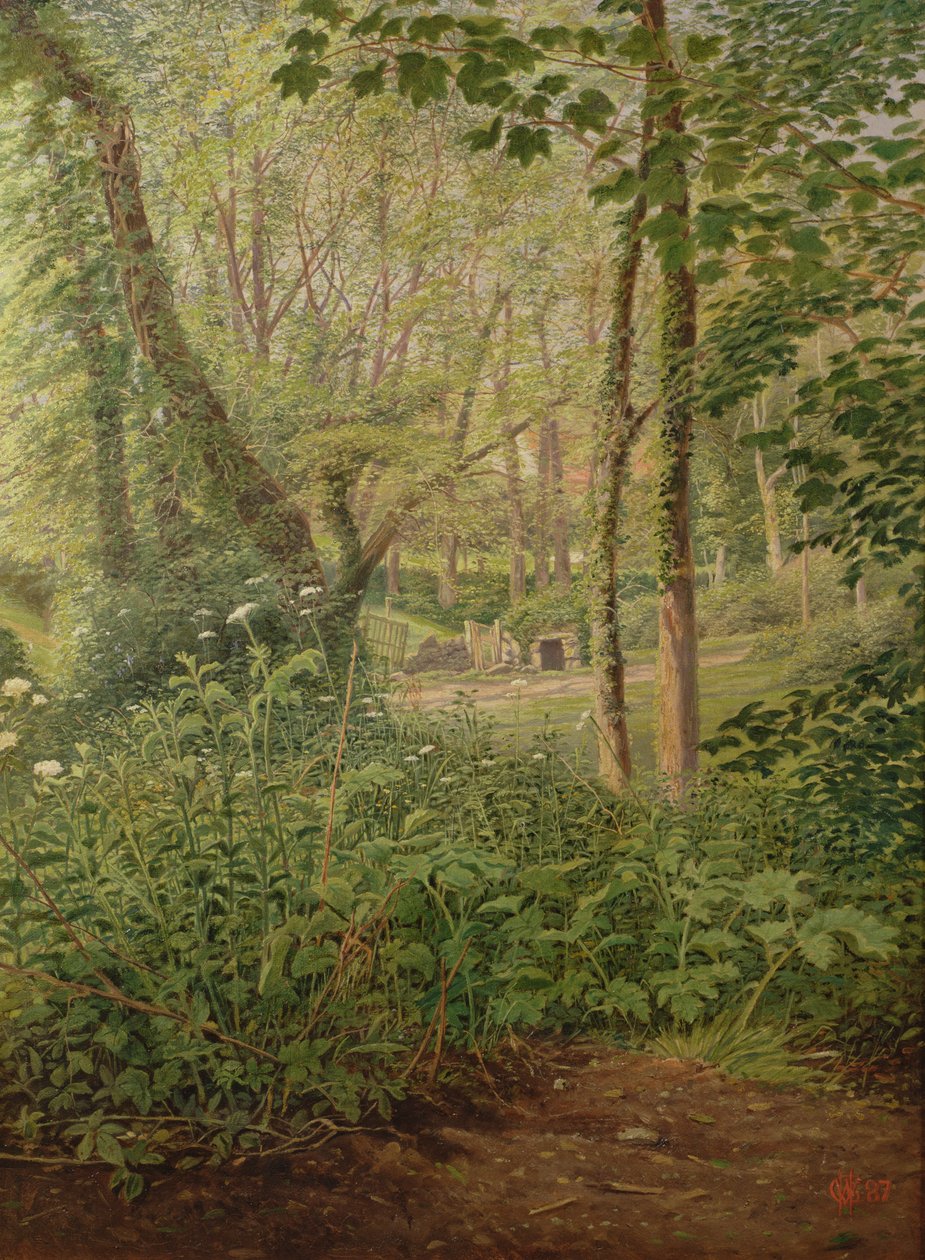 A Clearing in the Woods, signerad C. H. W. 87 av English School