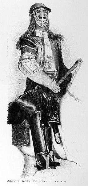 Pansar som bars av James II (1633-1701) av English School