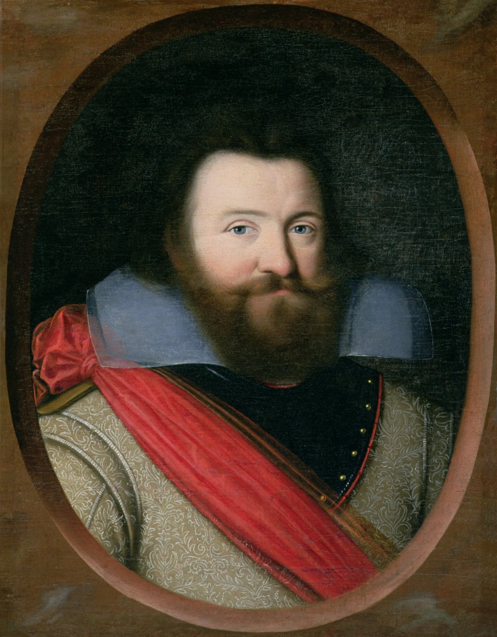 Kapten John Smith (1580-1631), 1:e guvernör i Virginia, ca 1616 av English School