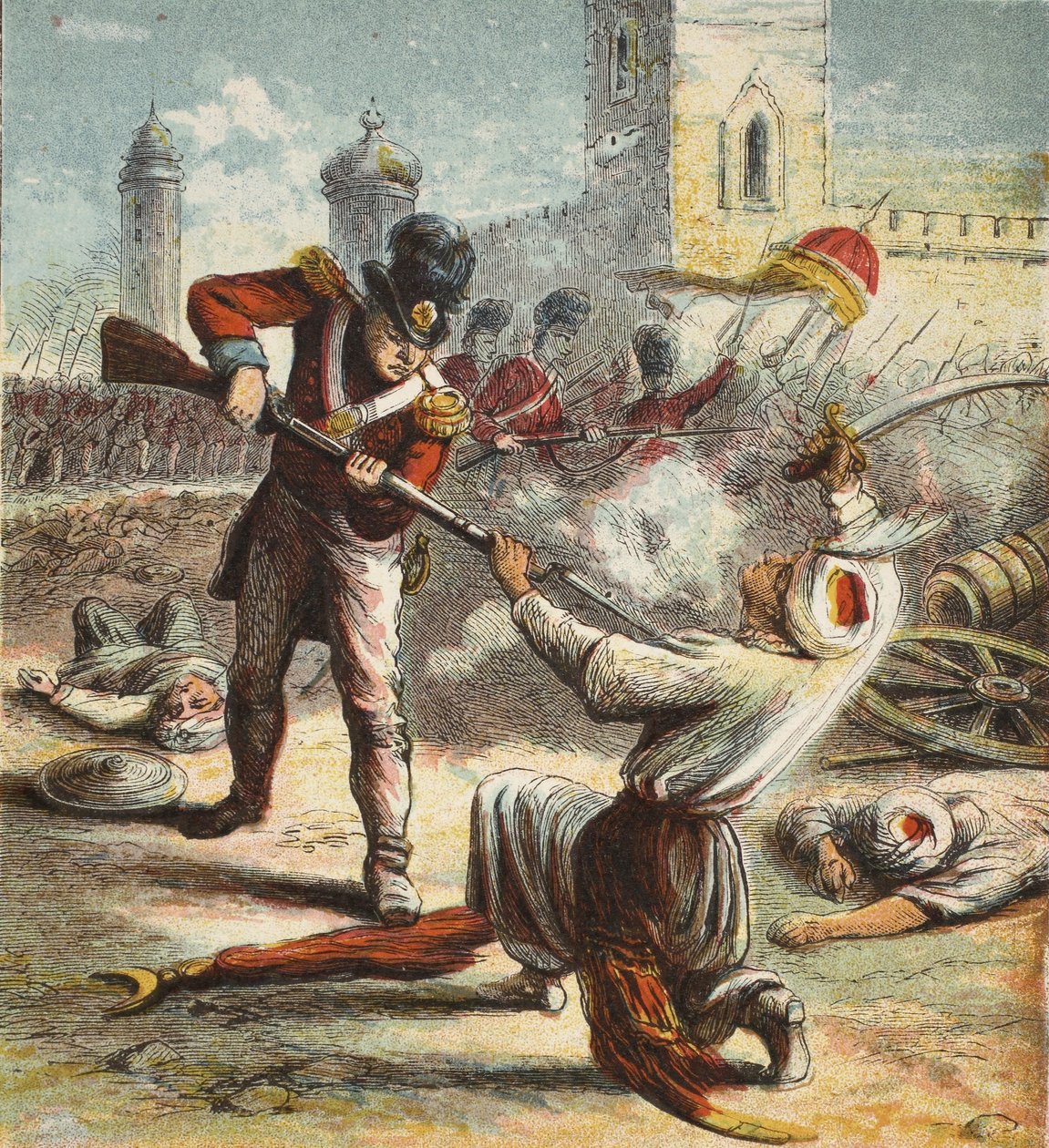 Capture of Seringapatam, pub. 1890 av English School