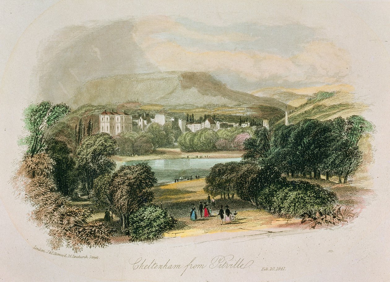 Cheltenham: från Pittville, 1841 av English School