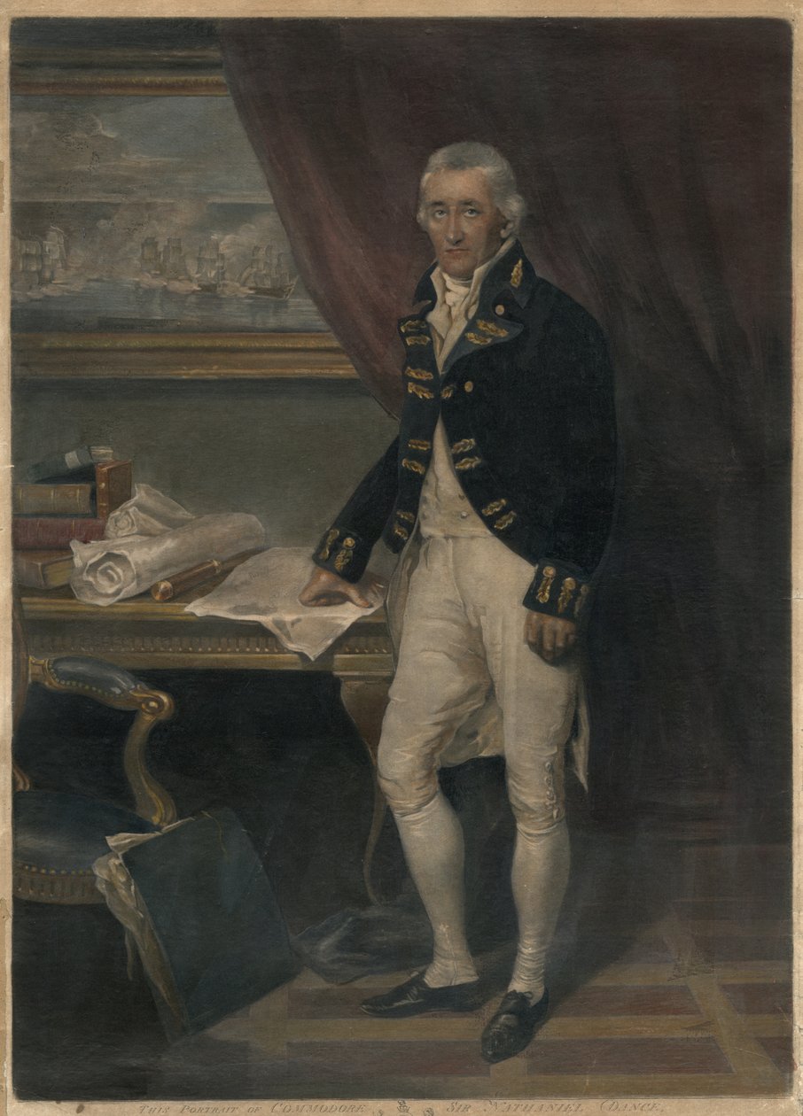 Kommodor Sir Nathaniel Dance av English School