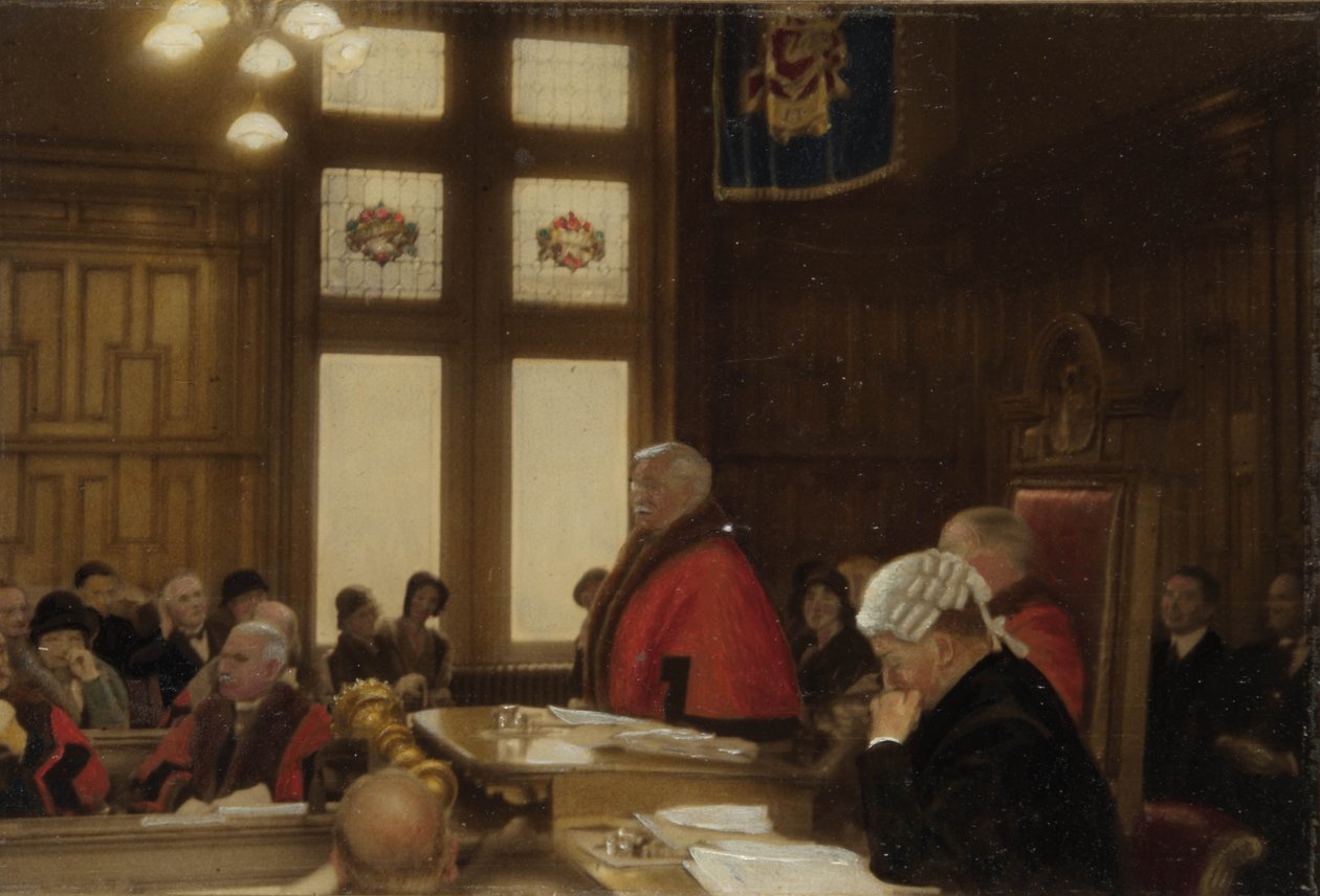 Rådman Norton Courlander i rådhuset, Richmond av English School