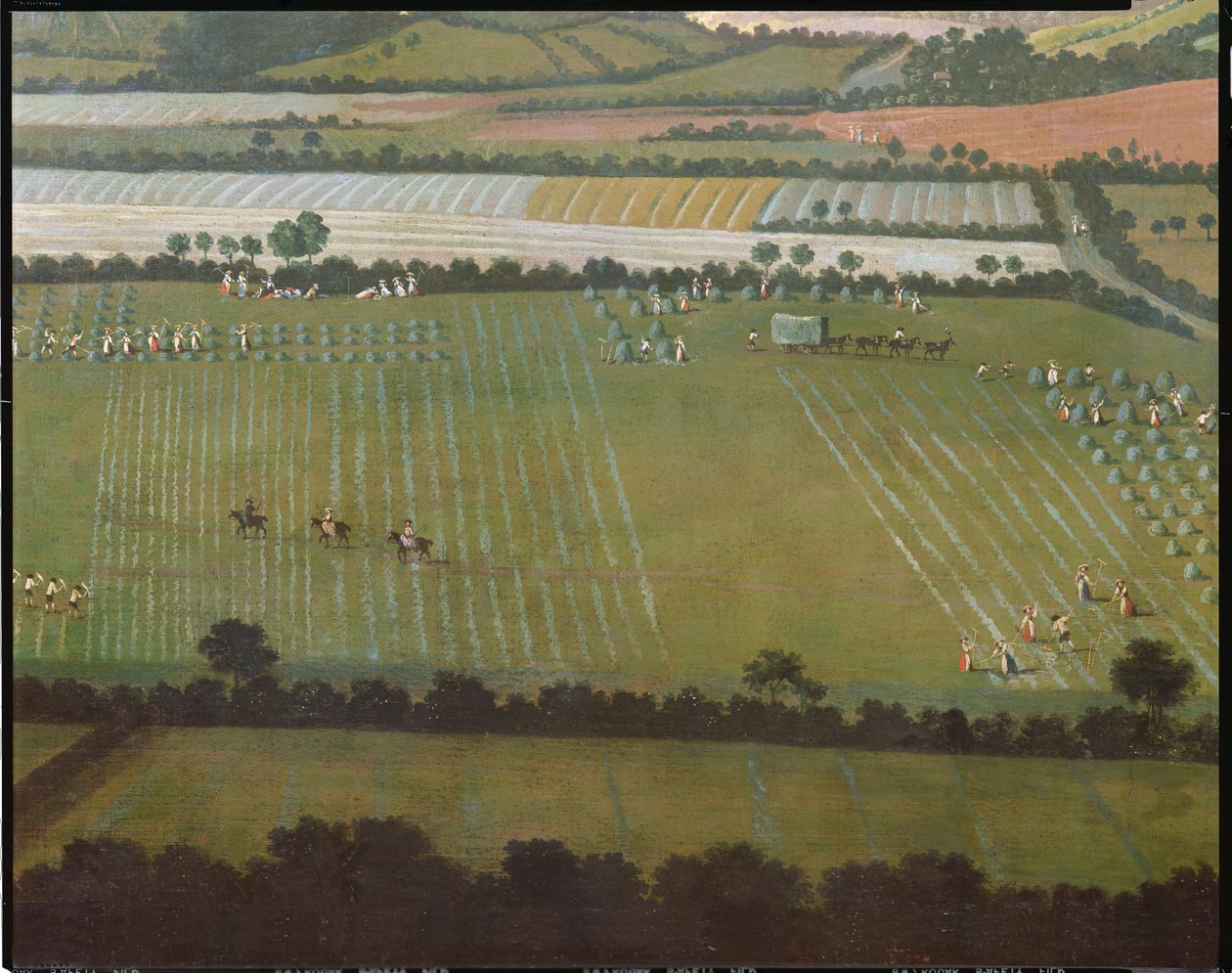 Country Round Dixton Manor, ca 1725 (detalj av 18102) av English School