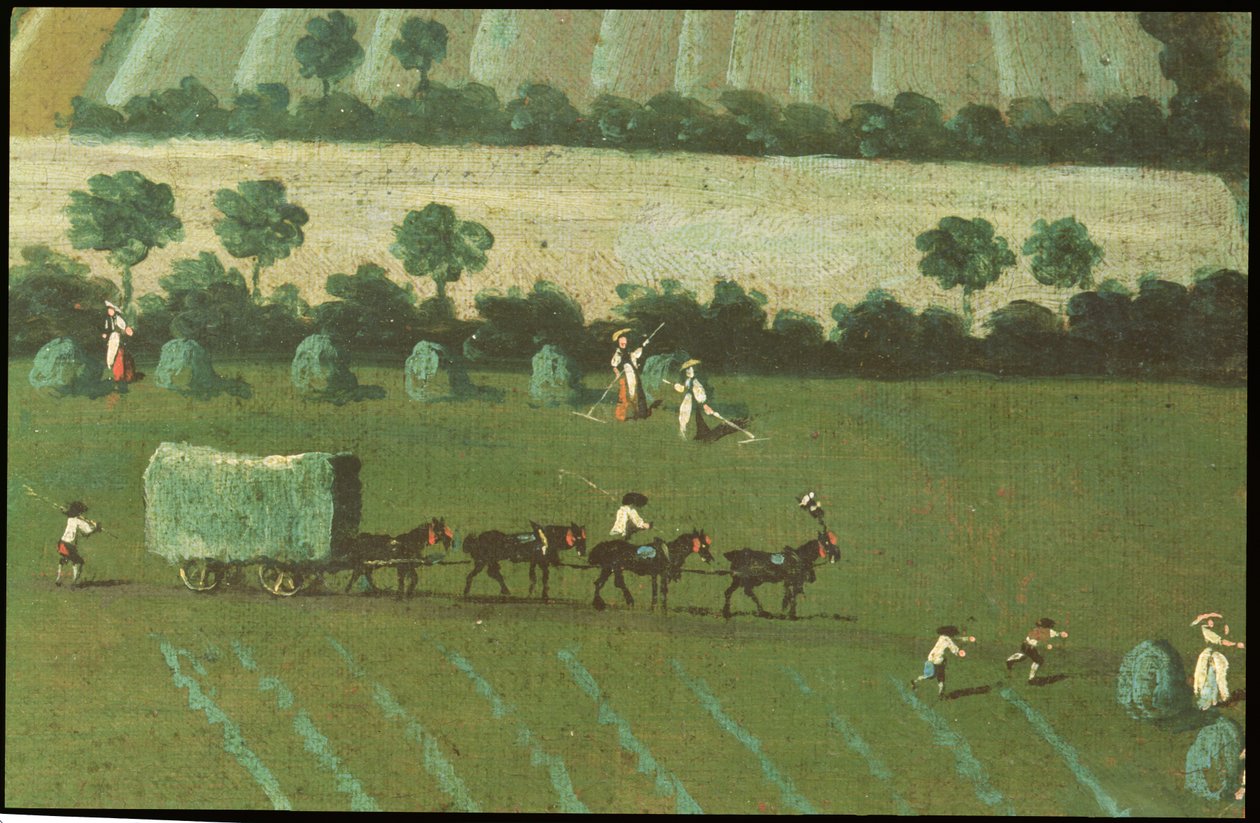 Country Round Dixton Manor, ca 1725 (detalj av 18102) av English School