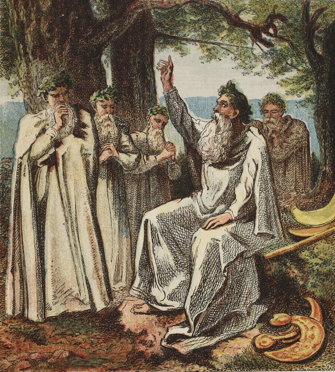 Druider eller brittiska präster, pub. 1890 av English School