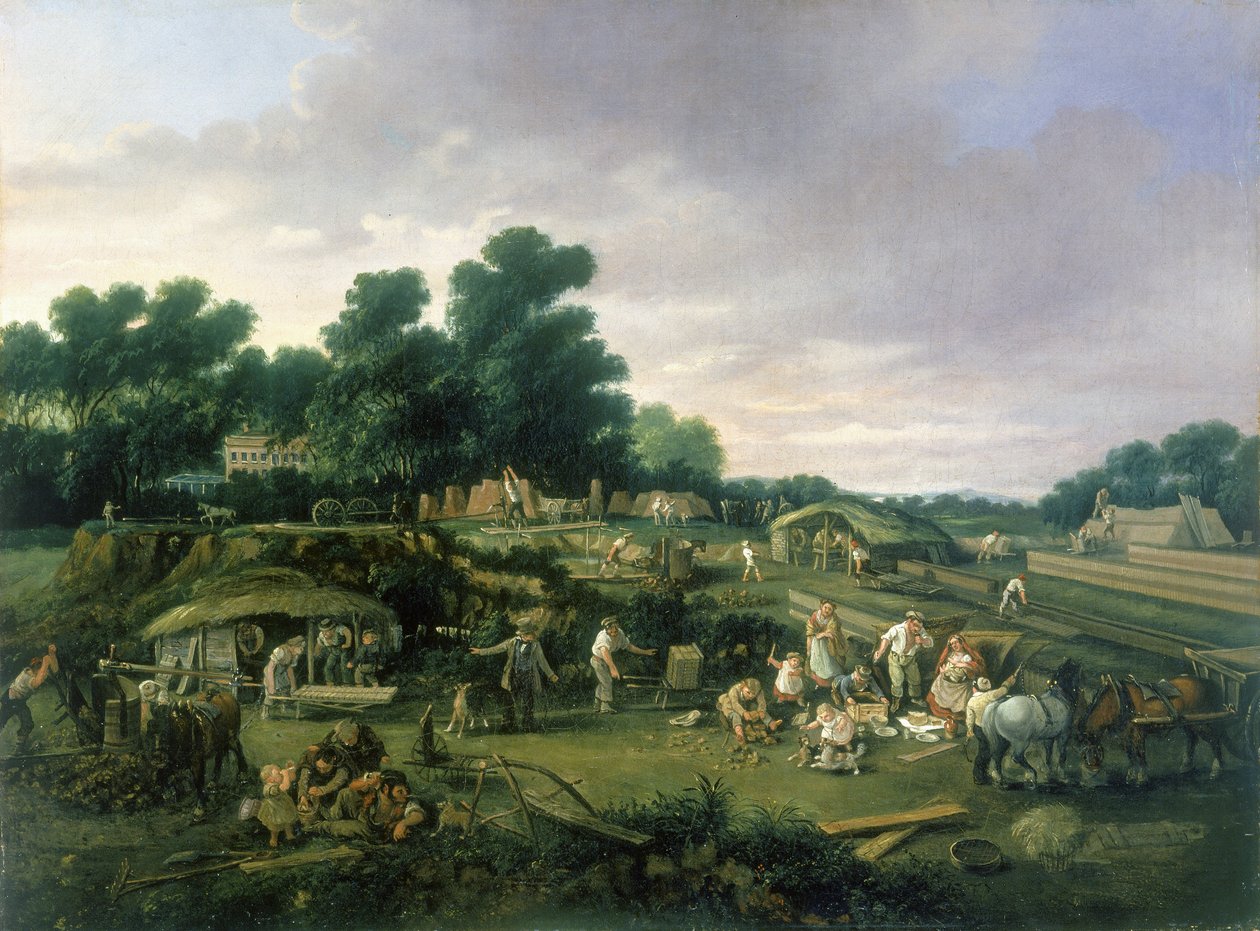 English Country Brickworks, c.1840 av English School