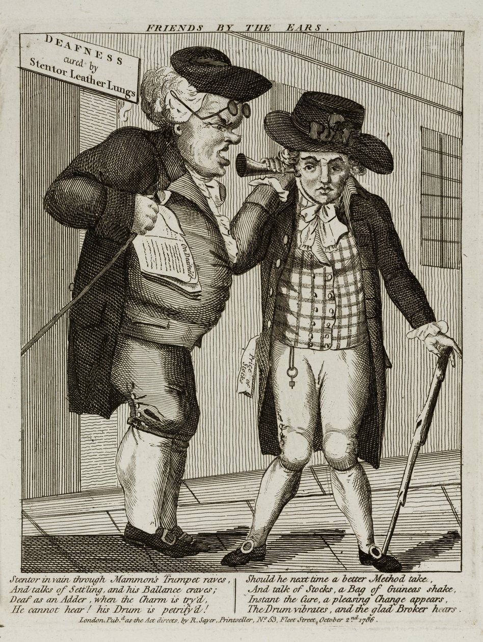 Vänner vid öronen, 1786 av English School