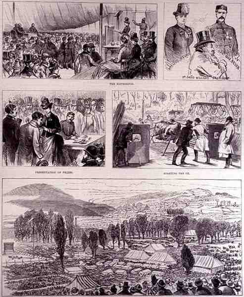 Jubileumsfestival i Pontypool, Monmouthshire, på annandag påsk: The Eisteddfod, från The Illustrated London News, 16 april 1887 av English School