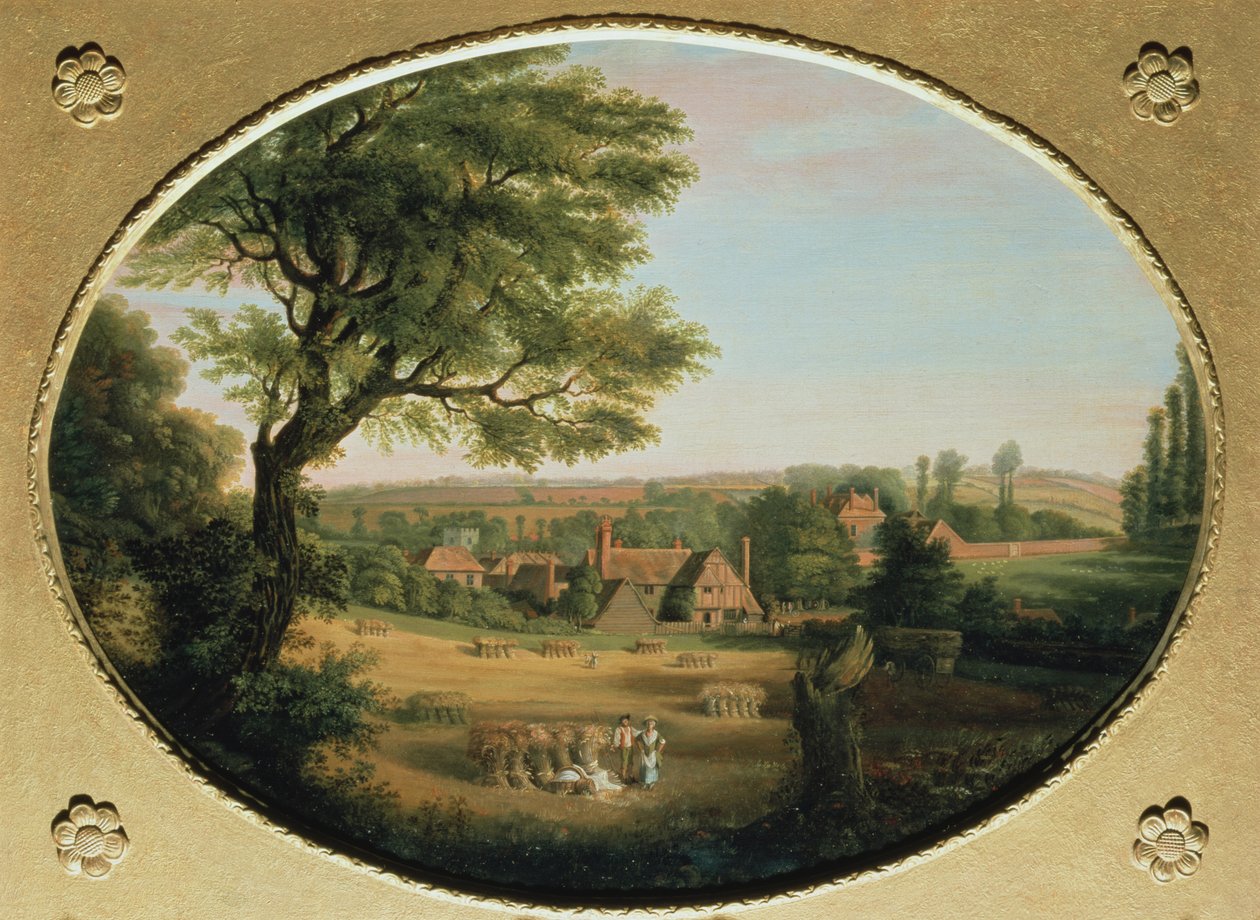 Miltons Cottage (olja) av English School