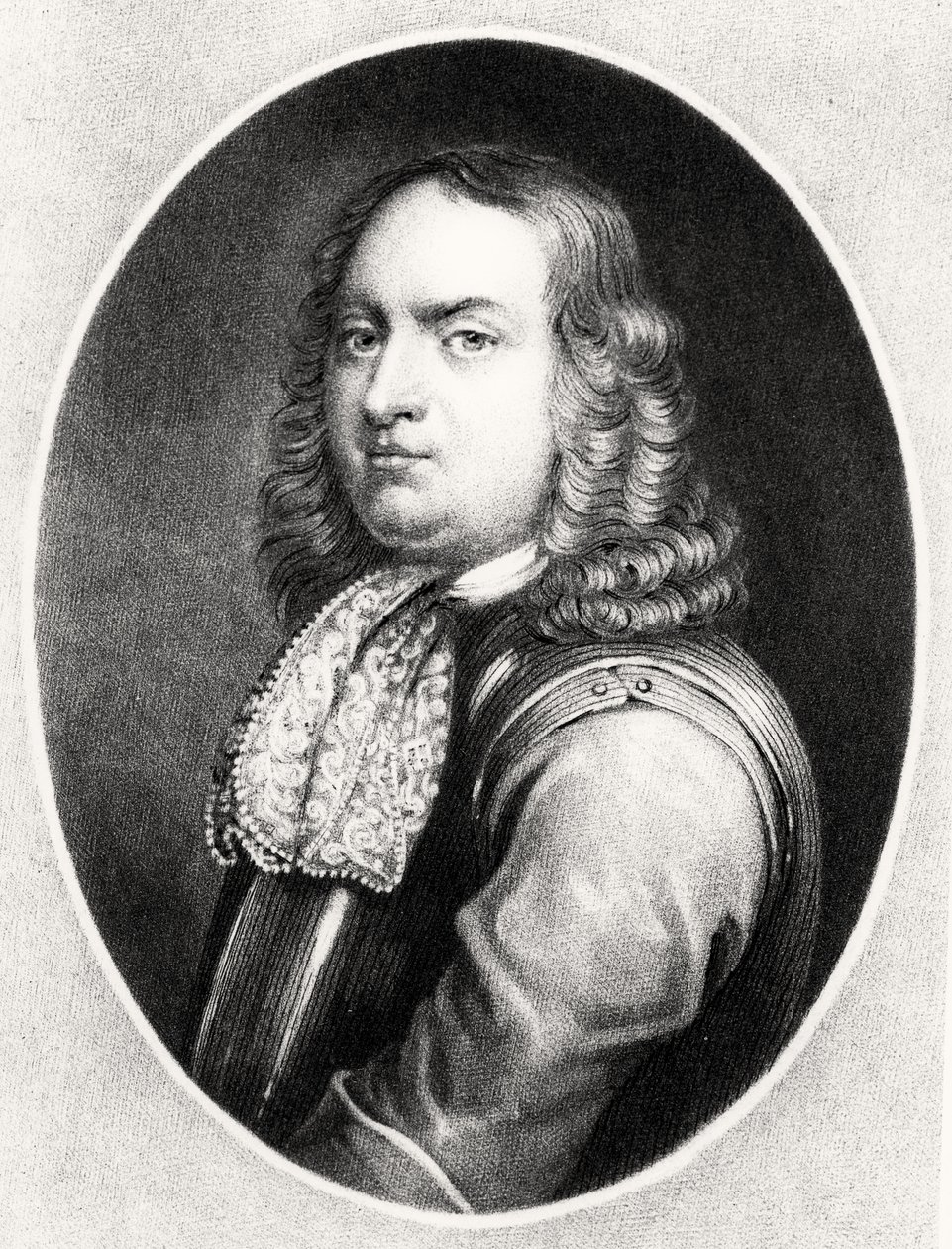 Porträtt av amiral Robert Blake (1599-1657) graverad av Richard Earlom (1743-1822) och Charles Turner (ca 1773-1857) från Illustrious Characters in British History (mezzotint) av English School