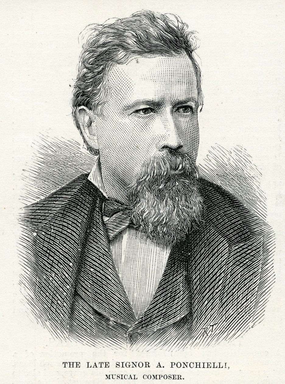 Porträtt av Amilcare Ponchielli, 1886 av English School